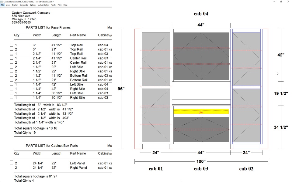 Cabinet Design Software Cutlist