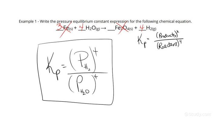 How To Write Pressure Equilibrium Expressions For Heterogeneous