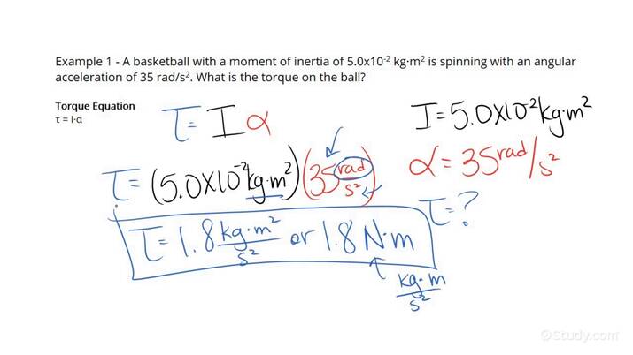 How To Calculate The Torque On An Object From Its Inertia Physics