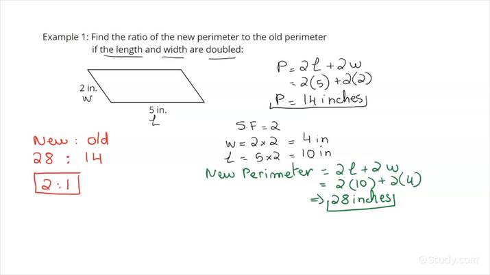 How To Find The Ratio Of Perimeters Given A Polygon Scale Factor For