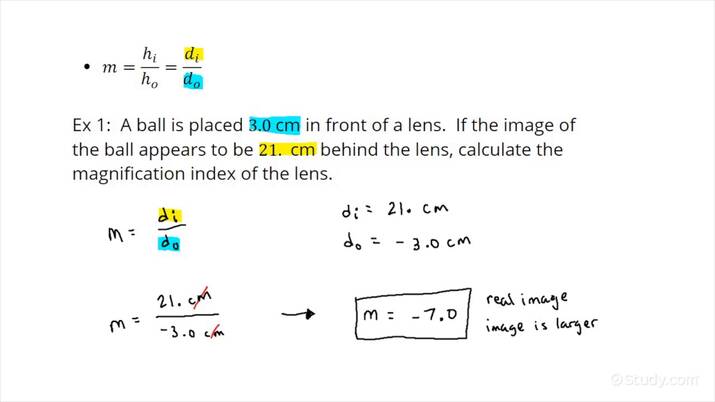 How To Calculate The Magnification Of A Lens Physics Study