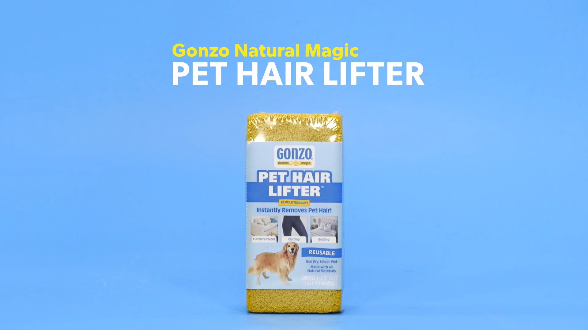 ** The GONZO bedding Pet Hair Lifter Sponge Remove Dog Cat Hair on furniture 