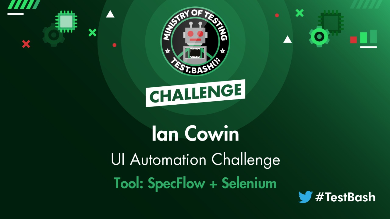 UI Challenge - Ian Cowin using SpecFlow and Selenium image