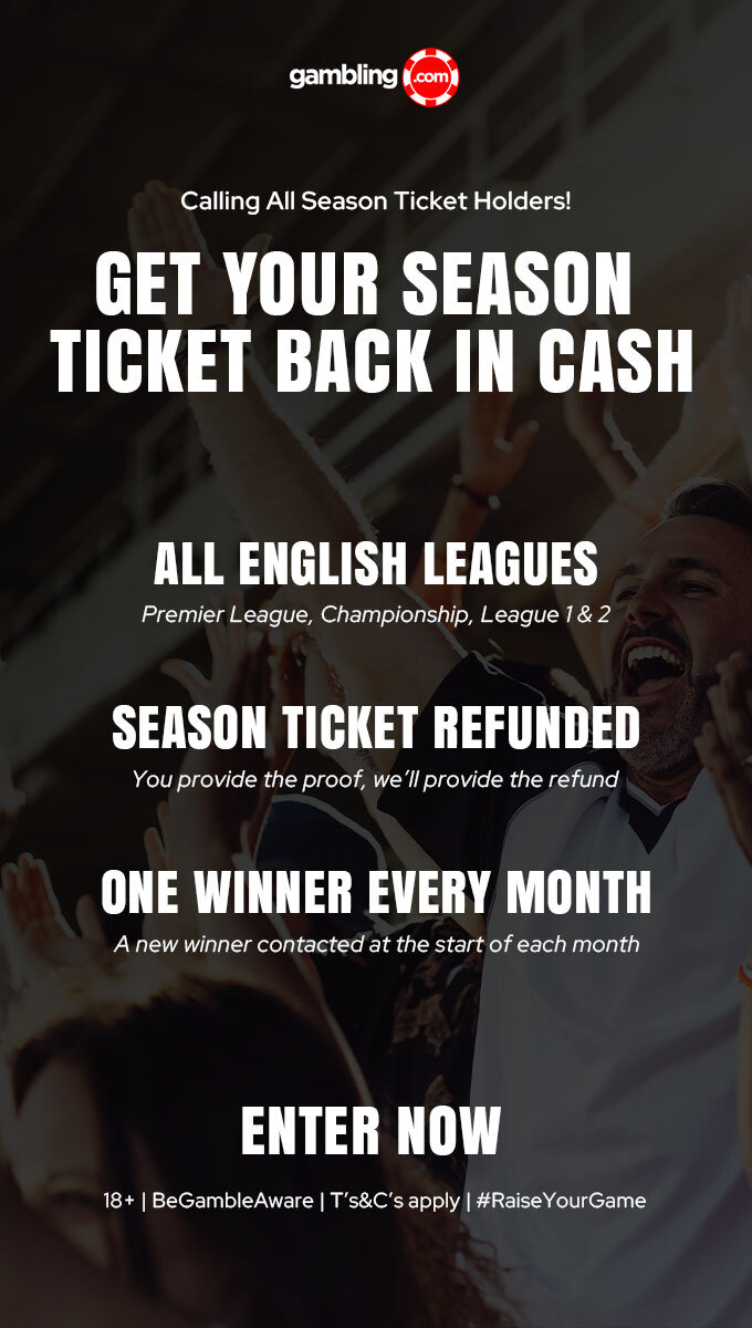 win the cost of your season ticket with Gambling.com