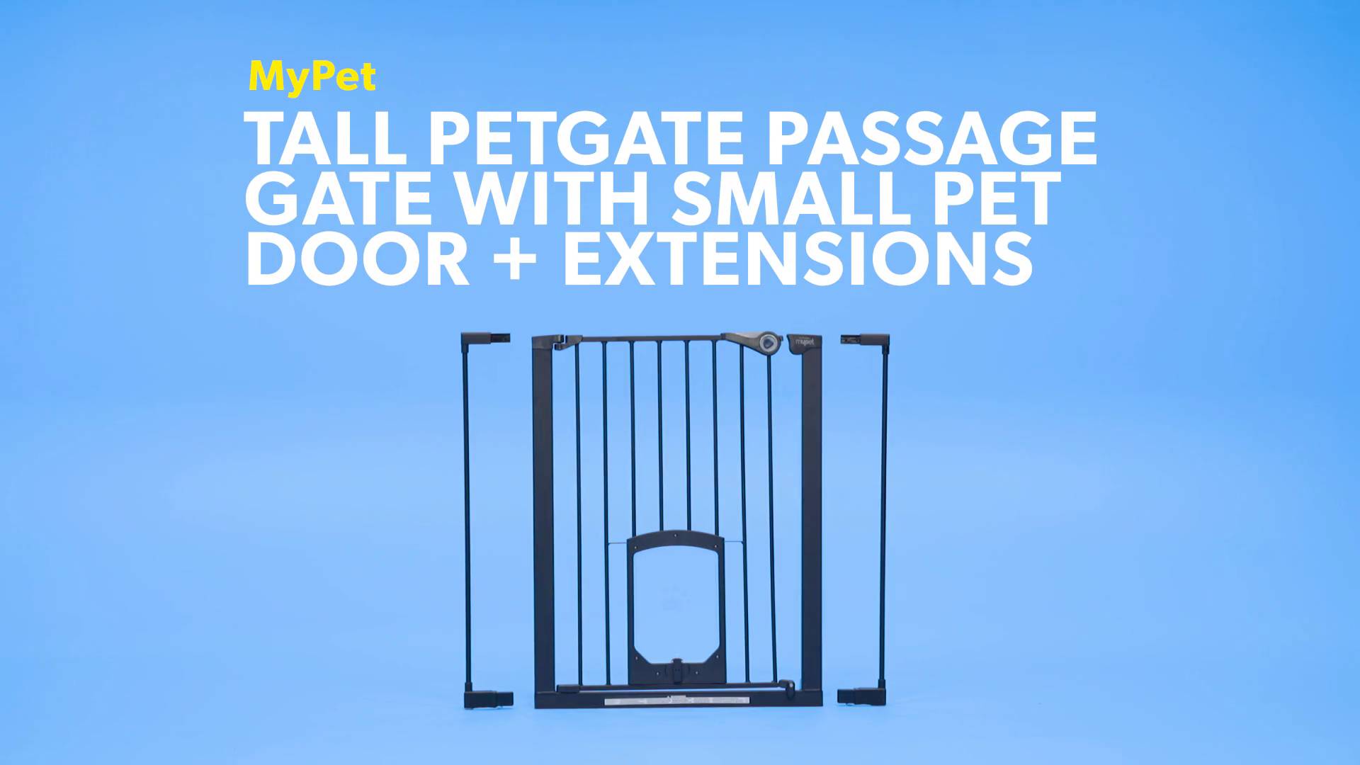 MyPet Extra Tall Petgate Passage Gate with Small Pet Door 42 inch