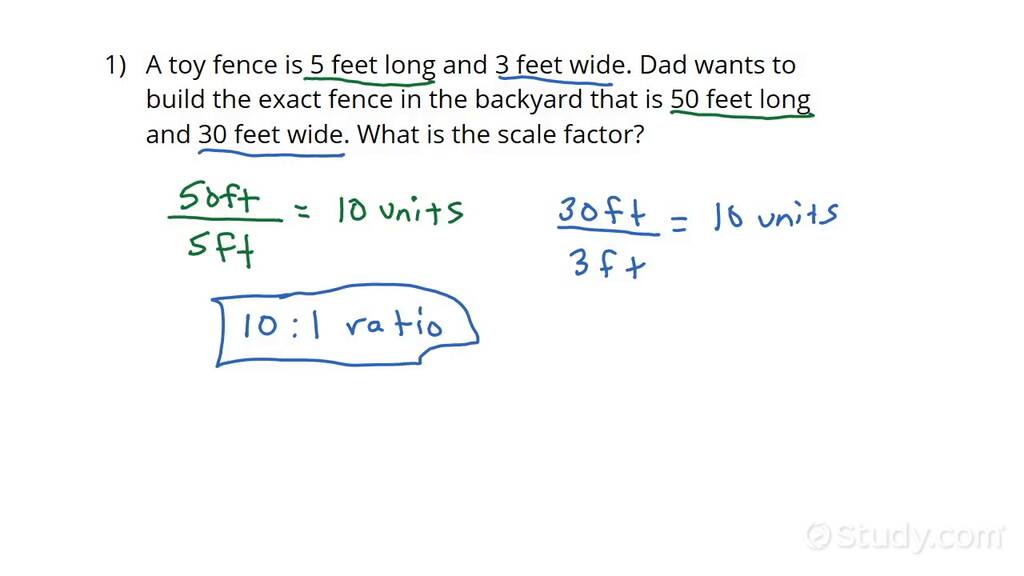 How to Find a Scale Factor When Original and Scale are in the Same Units Geometry