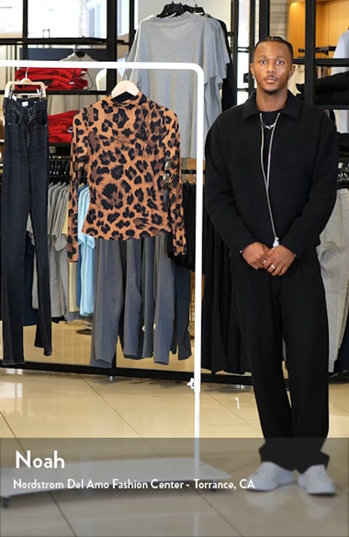 Print Turtleneck Top