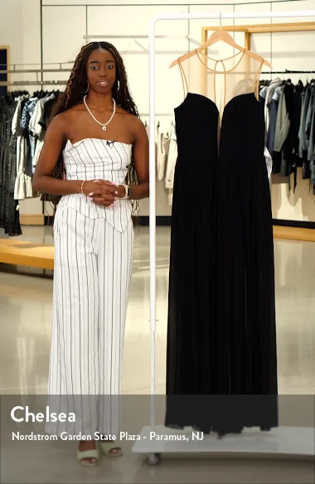 Dress the Population Eleanor Illusion Neck Gown | Nordstrom