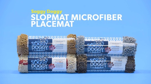 Soggy Doggy Doormat soggy doggy slopmat ultra-absorbent dog door mat for  food and water, microfiber