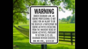 Equine Liabilty Signs