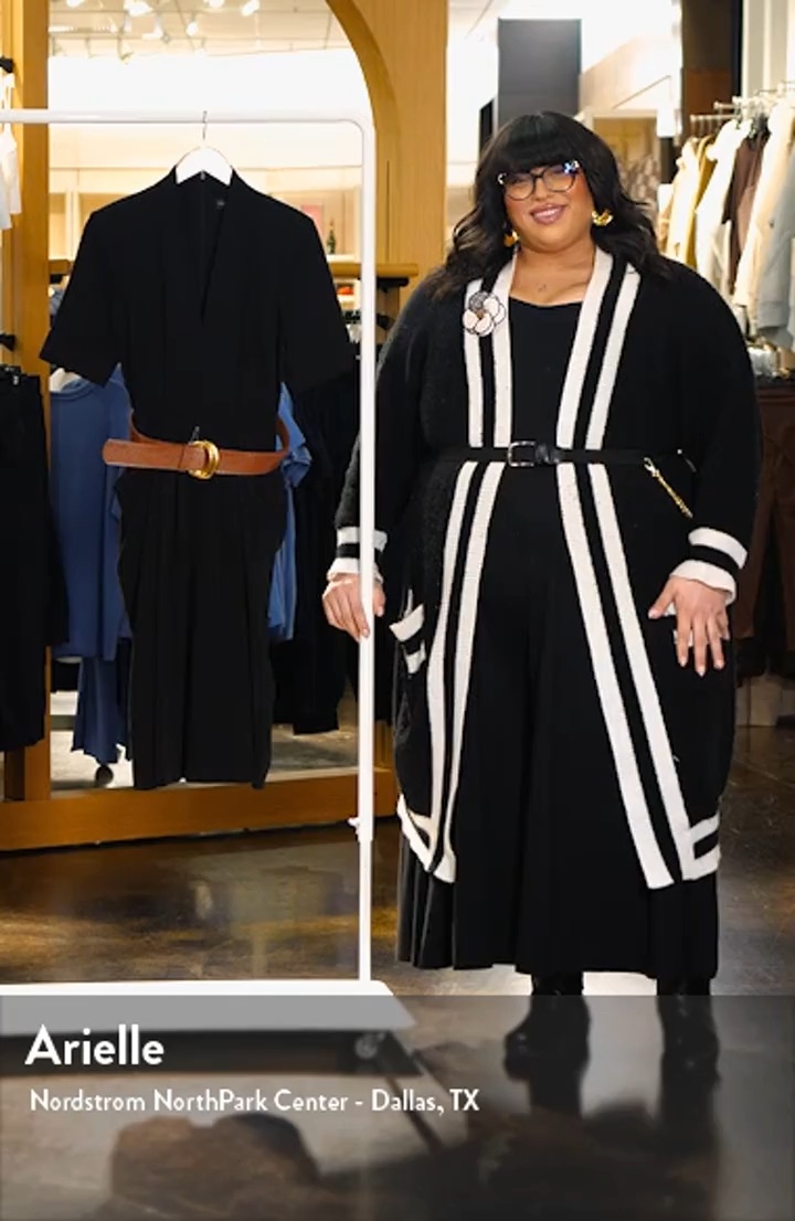 【Donna Karan New York】Notched Collar Belted Dress Donna Karan New York Belted Midi Dress | Nordstrom