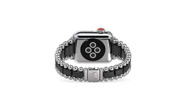 Luxury high-end shiny black Ceramic Strap band Apple Watch Series
