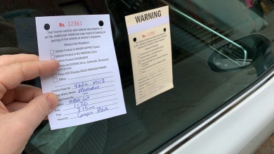 NCR 2-Part Manifold Parking Warning Ticket with Perforation