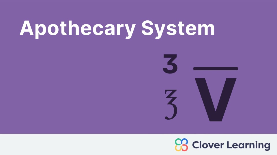 Apothecaries' System | Video Lesson | Clover Learning