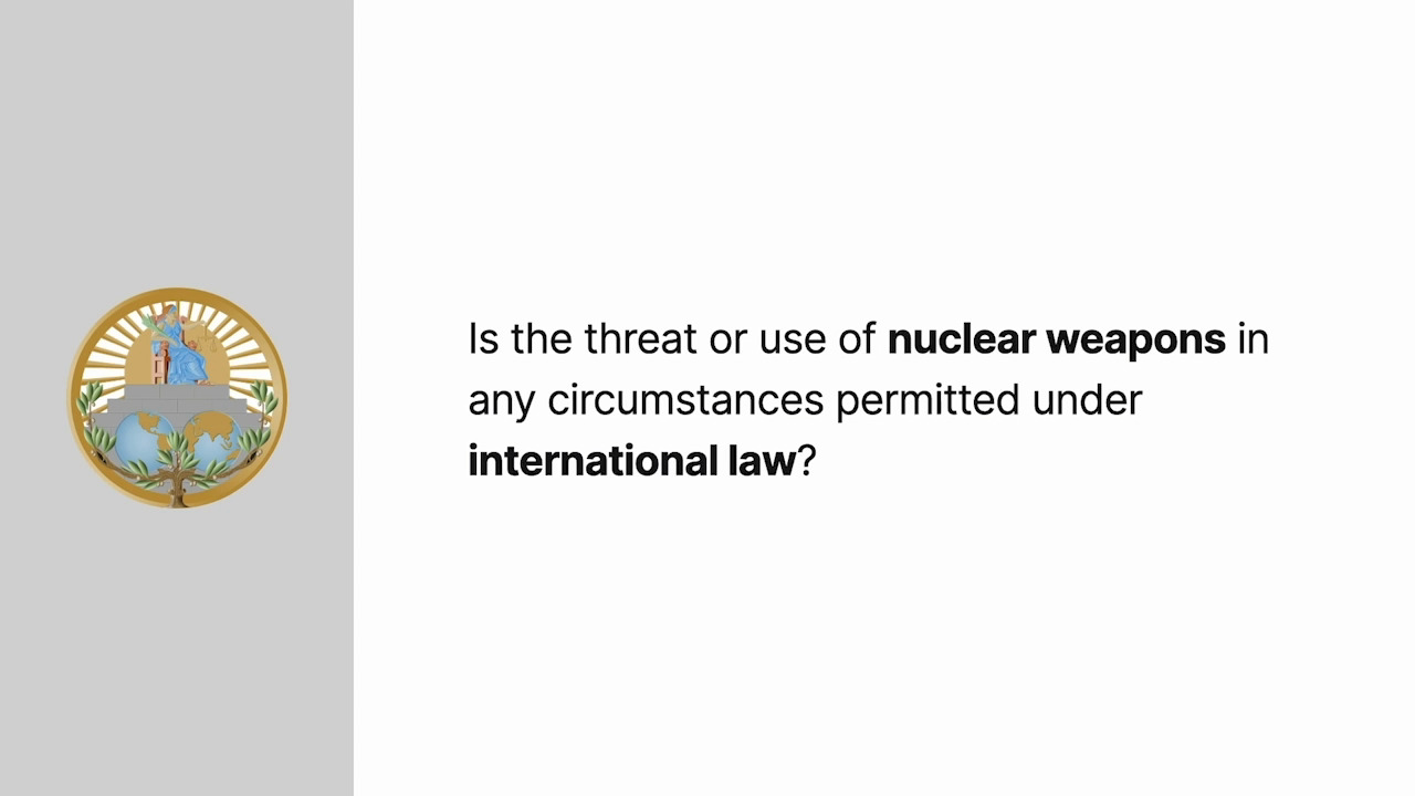 Legality of the Threat or Use of Nuclear Weapons, 1996 I.C.J. 226