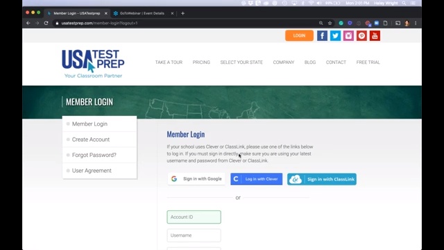 Screenshot from Getting Started with USATestprep video