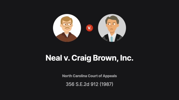 Neal v. Craig Brown, Inc.