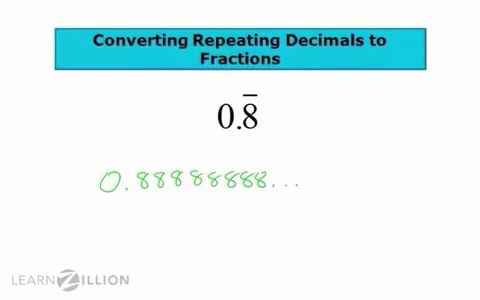 convert repeating decimals into fractions learnzillion