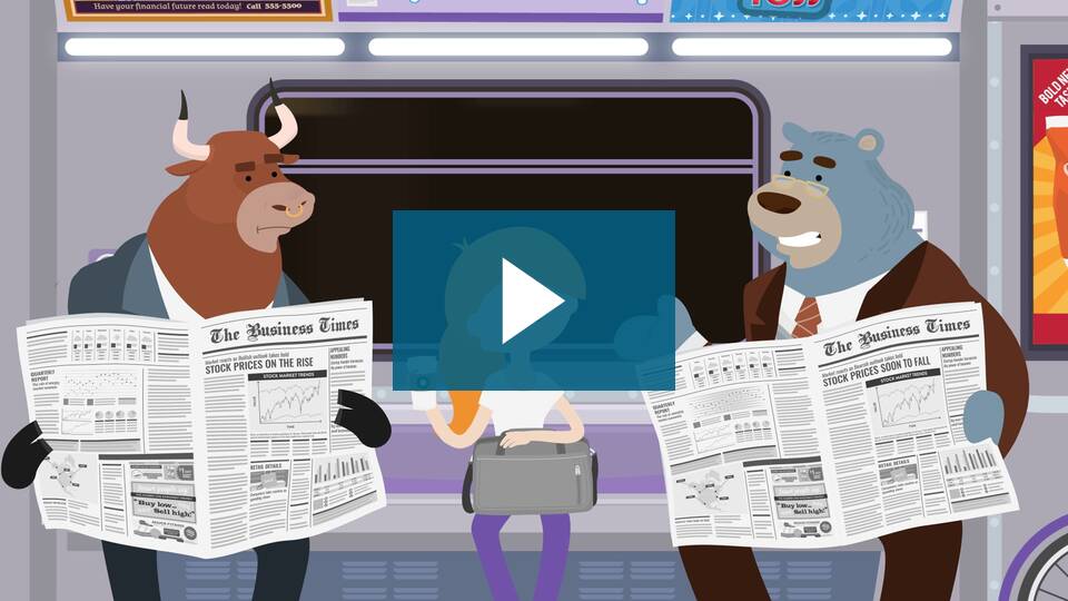 Video thumbnail for Trends in the Stock Market with a play button over the top.