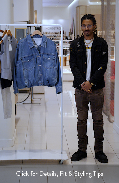 BIBIY. JEWEL JACKET ビジュードットジャケット Pistola Bibi Denim Trucker Jacket | Nordstrom
