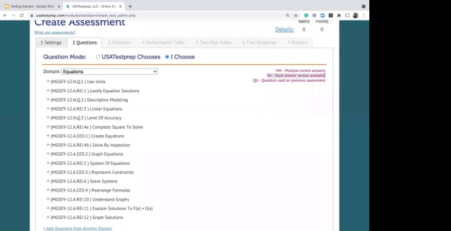 Screenshot from Getting Started with USATestprep video