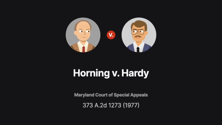 Horning v. Hardy