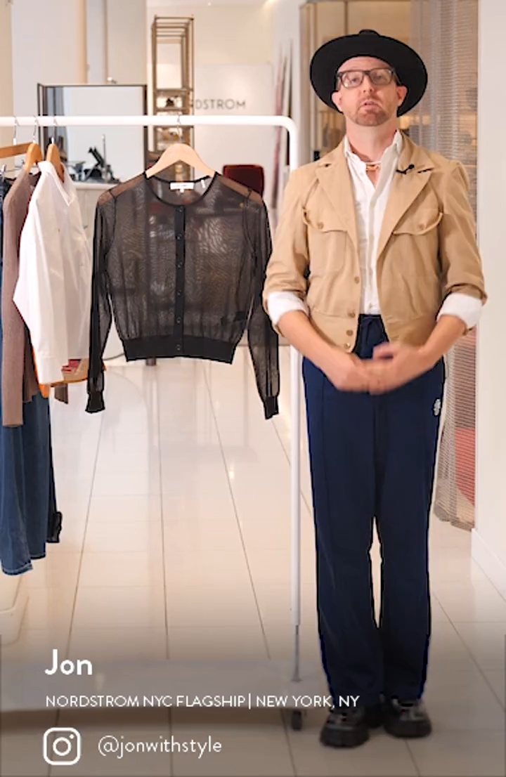 FRAME The Luxe Sheer Cardigan (Women) | Nordstromrack