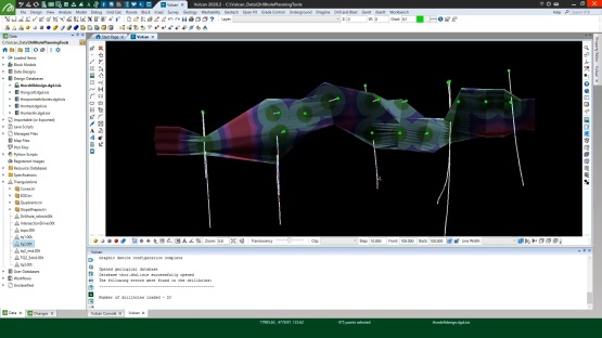 Vulcan Drillhole Planning – Быстрая оценка плотности и создание цели