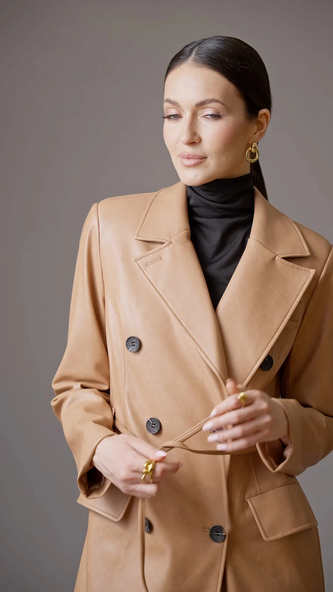 Textured belted trench coat - Limited Edition - Massimo Dutti