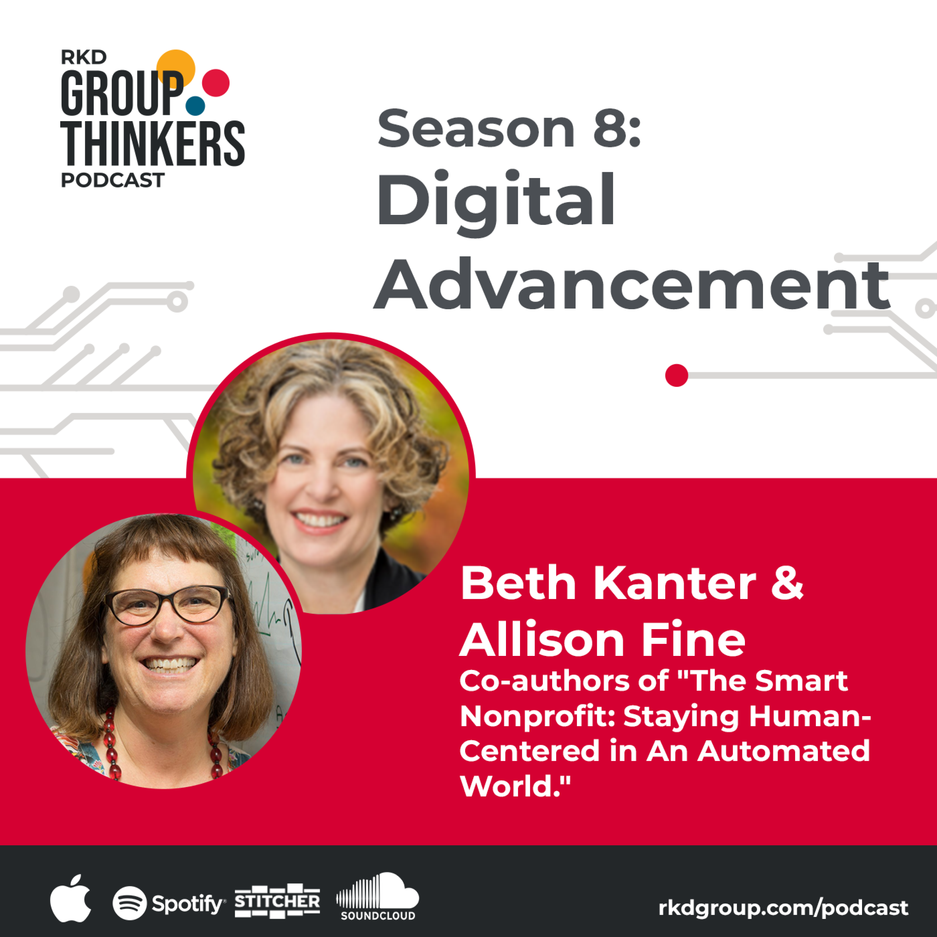 Authors Beth Kanter and Allison Fine think about humanizing AI in fundraising episode artwork