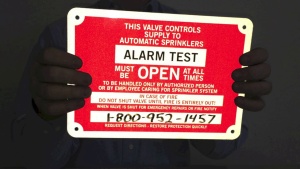Reflective Fire Sprinkler Sign