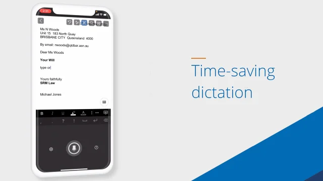 Time-saving dictation
