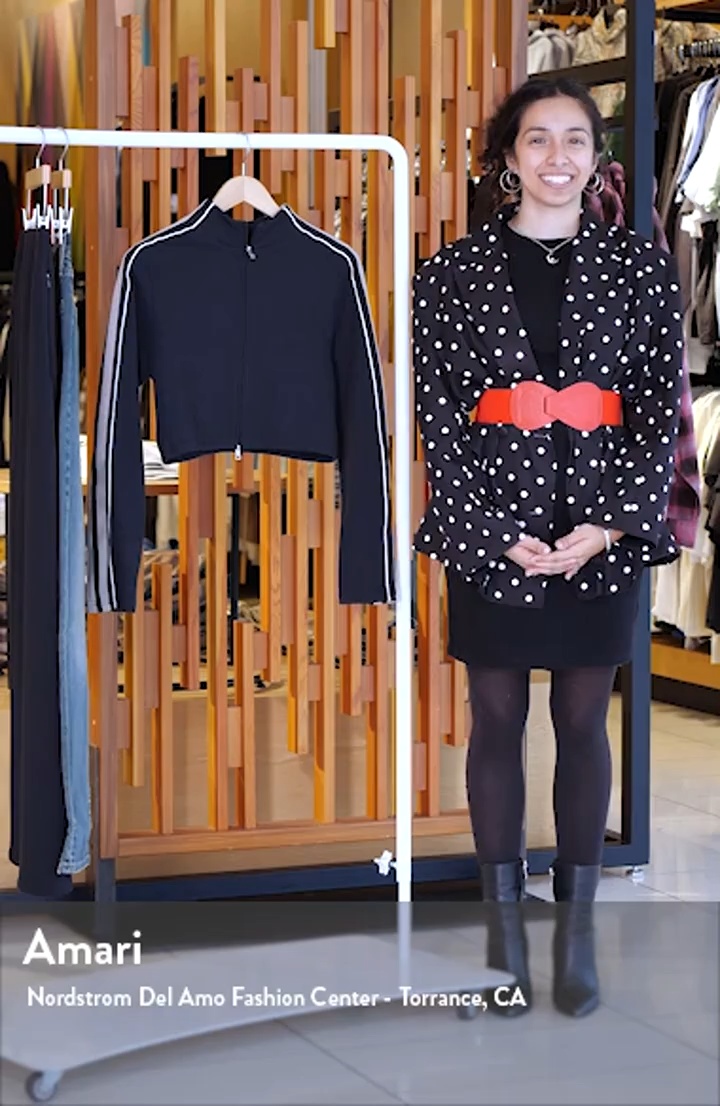 Nike x Naomi Osaka Rib Knit Zip Crop Jacket | Nordstrom