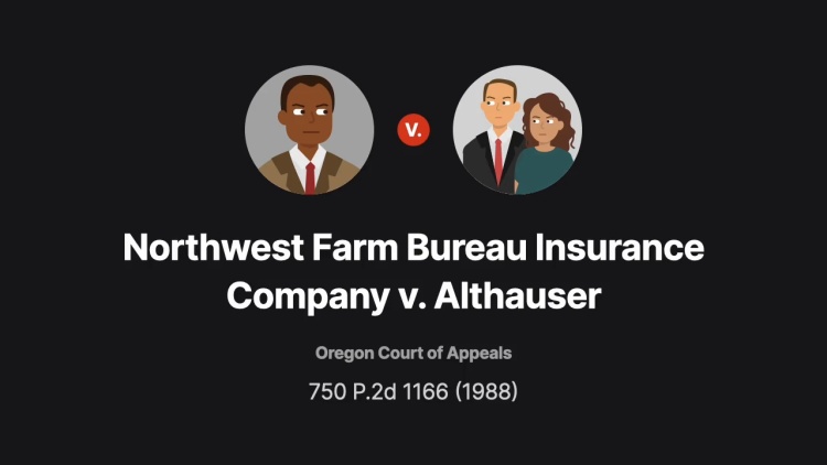 Northwest Farm Bureau Insurance Company v. Althauser