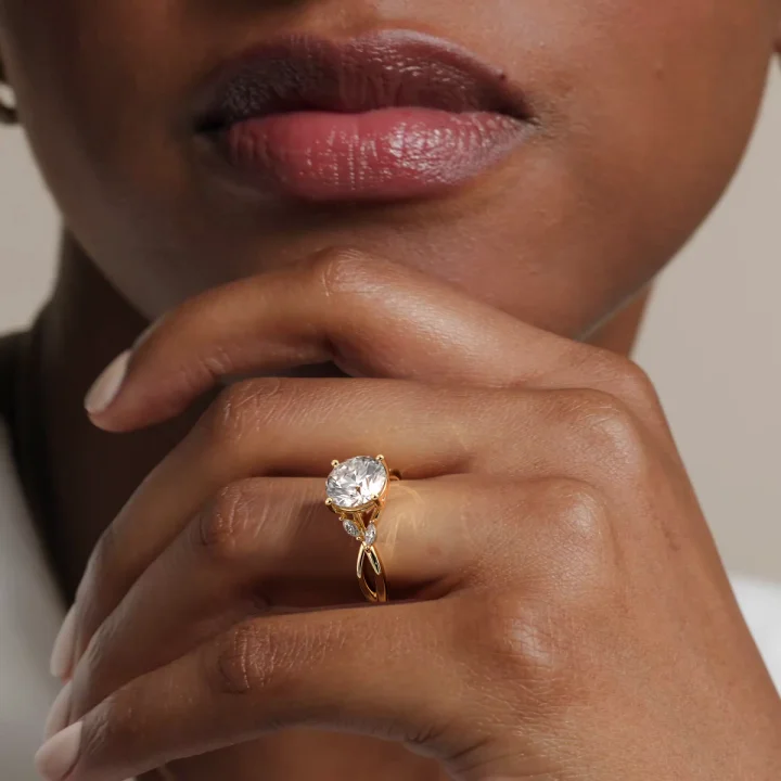 18K Yellow Gold Willow Diamond Ring (1/8 ct. tw.)