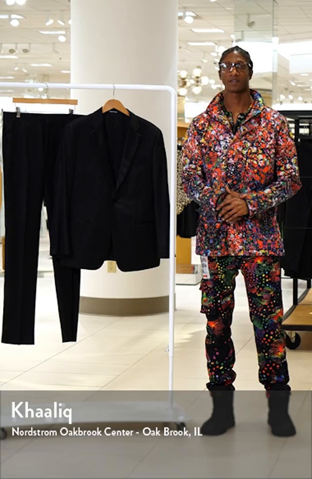 Emporio Armani Trim Fit Black Super 130s Wool Tuxedo | Nordstrom