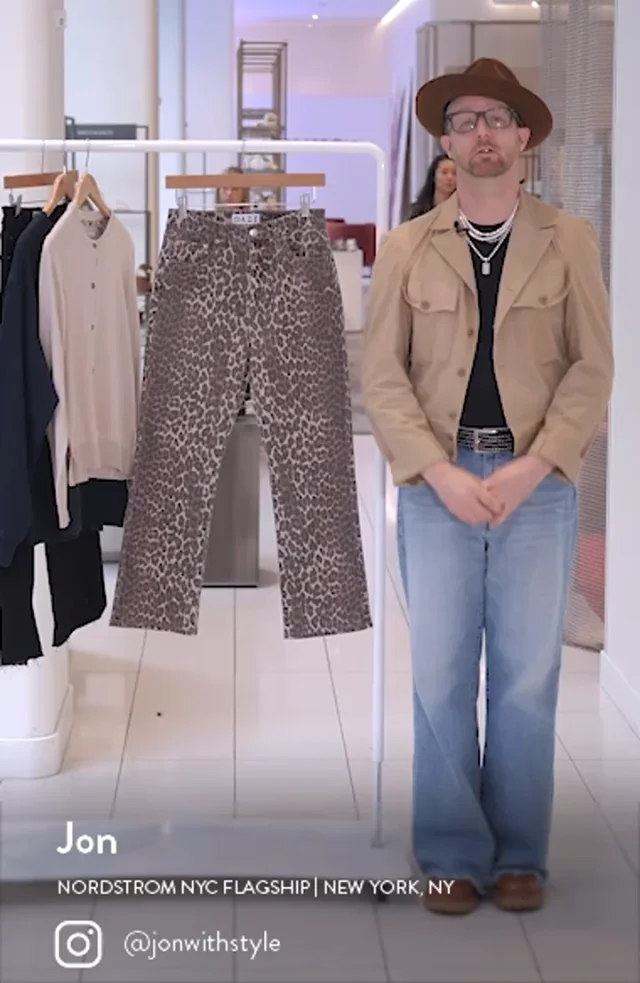 DAZE Shy Leopard Print Kick Flare Jeans | Nordstrom