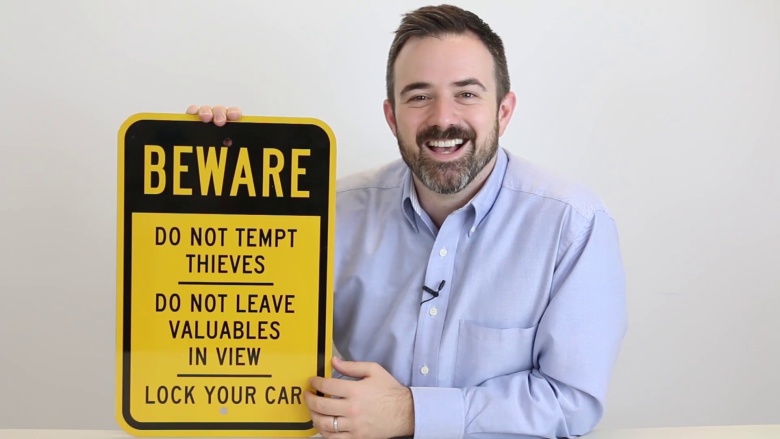 Lock Your Car Signs