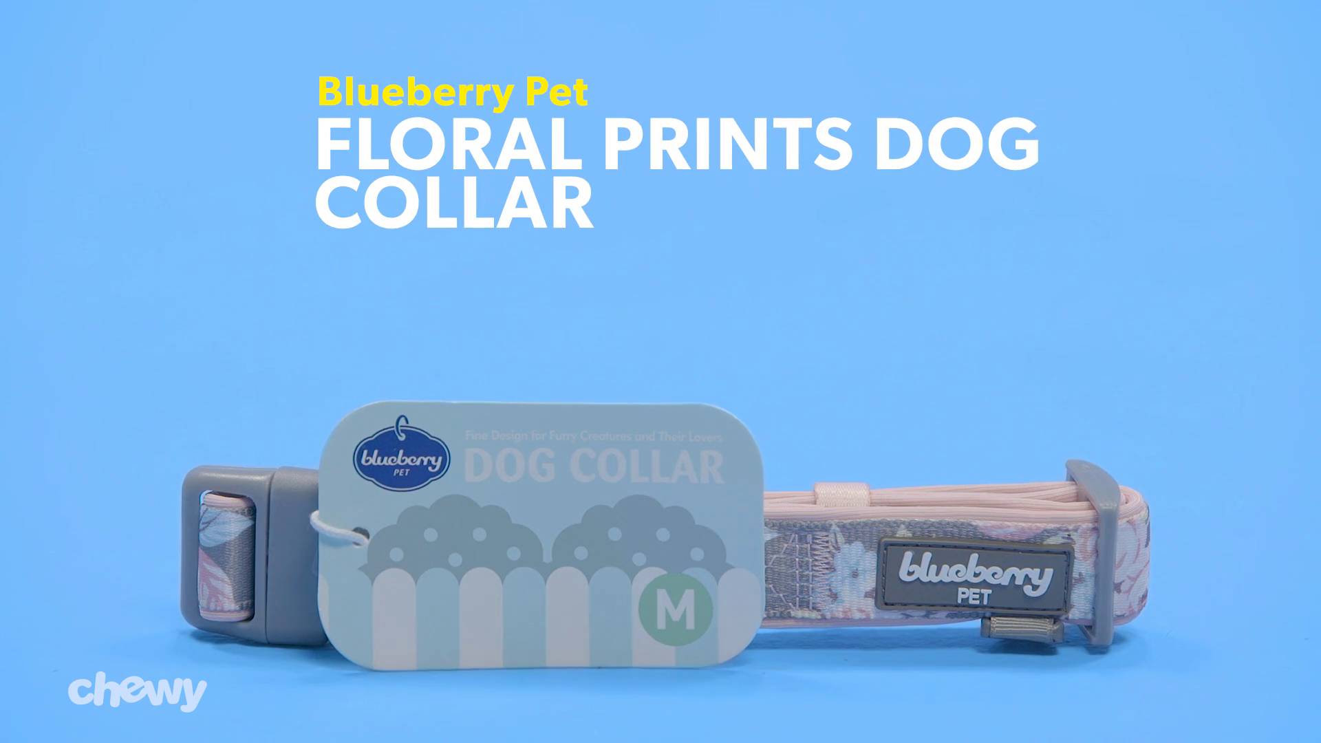 Blueberry pet floral prints dog collar sale