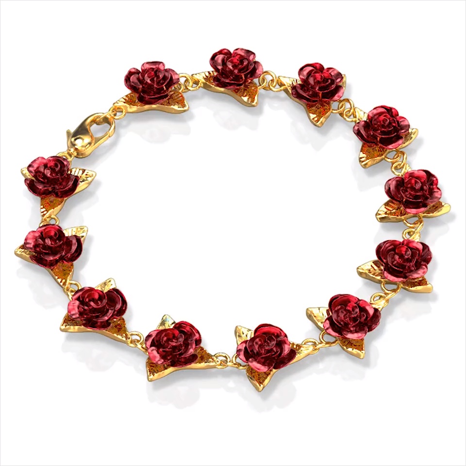 CORAL STAR RED CORAL AND GREEN JADE GOLD FINISH BRACELET FOR WOMEN M   wwwsoosicoin