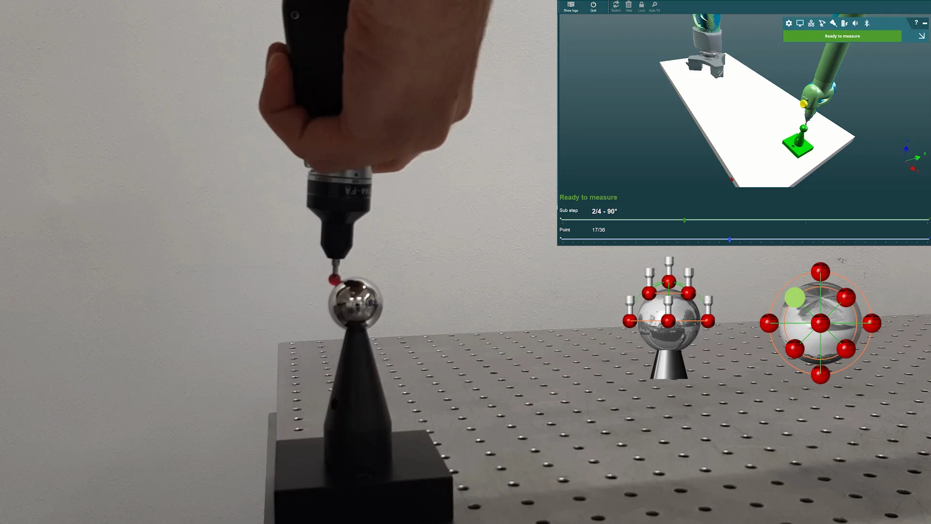 How do I calibrate the contact probes on my Romer Arm (RA8 and