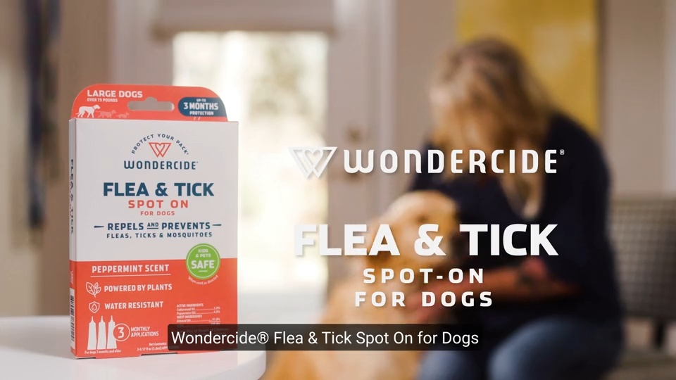 WONDERCIDE Spot-On Peppermint & Essential Oils Flea & Tick Repellent ...