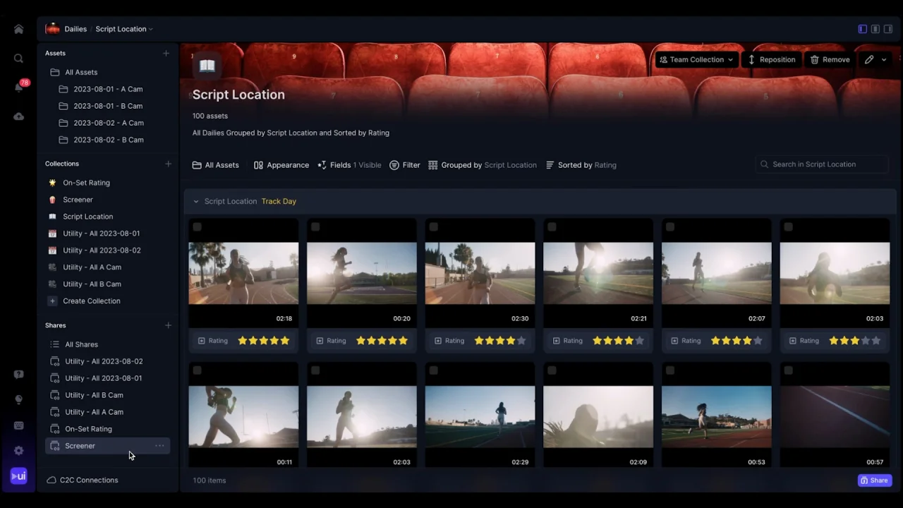 パネルの概要 | Frame.io V4 Knowledge Center
