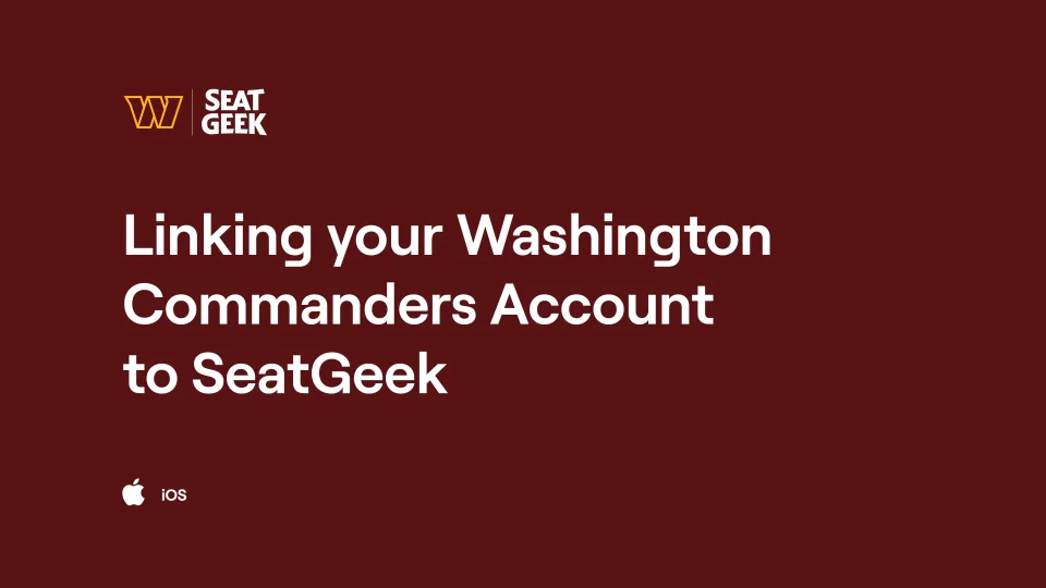 How do I link my Washington Commanders account to SeatGeek? – SeatGeek