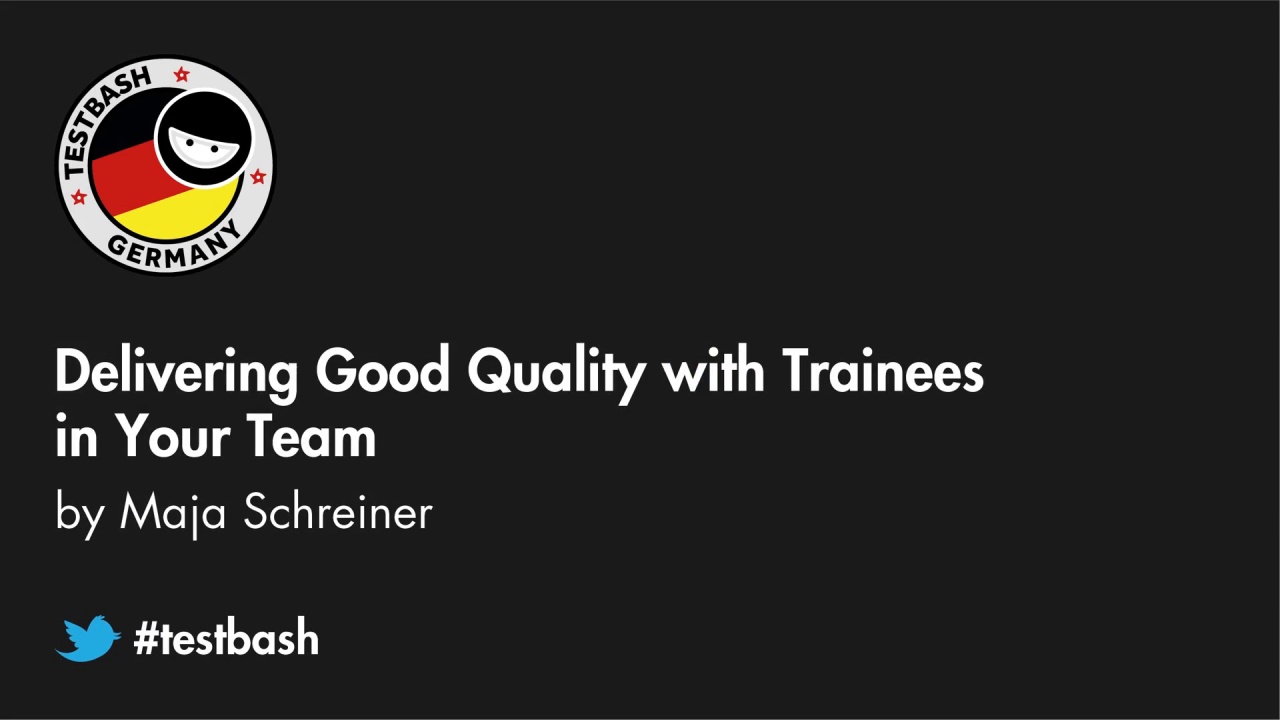 Delivering Good Quality With Trainees In Your Team - Maja Schreiner image