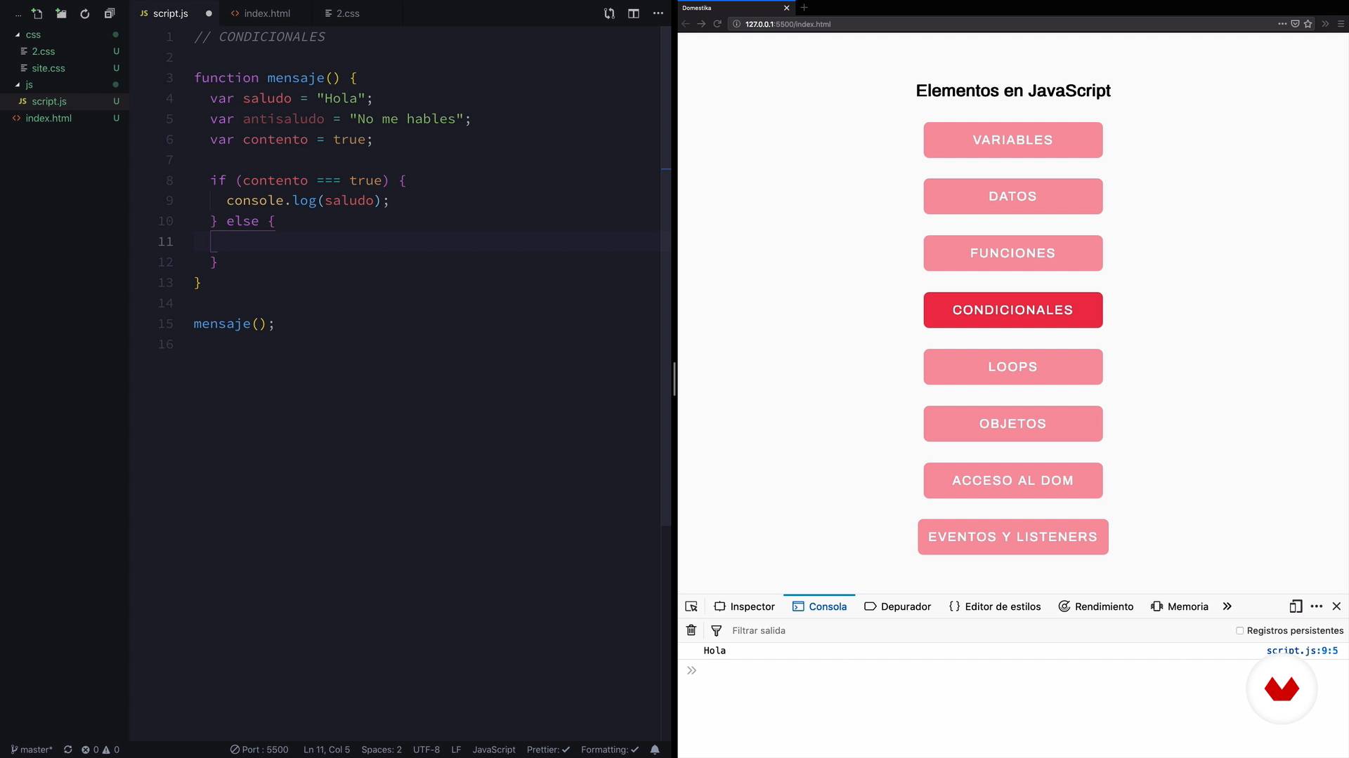 Elementos Y Sintaxis Introducción A La Programación En Javascript Htmlboy Domestika 8249