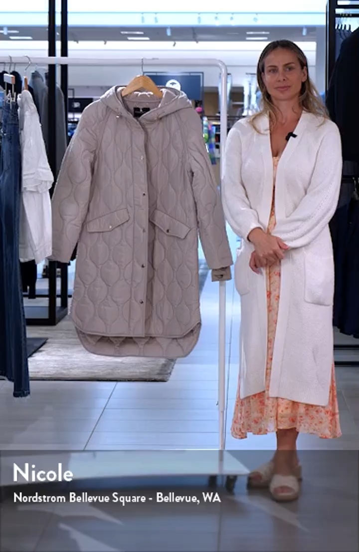 BCBG Onion Quilted Hooded Long Coat | Nordstrom