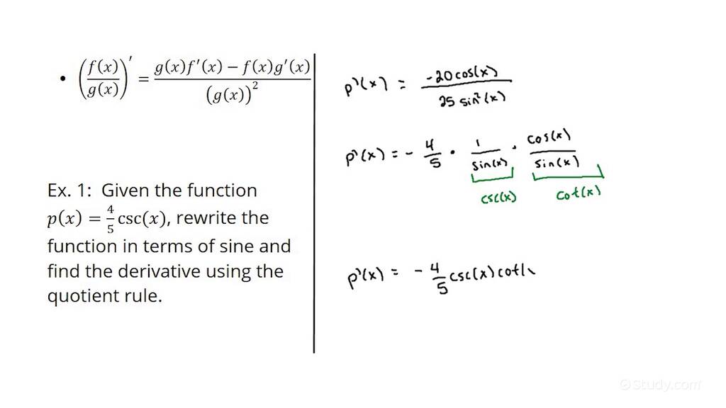 Differentiating Functions Using Derivative Rules by Rearranging ...