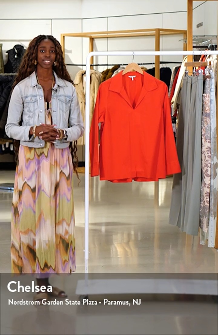 Foxcroft Agnes Split Cuff Popover Blouse | Nordstrom