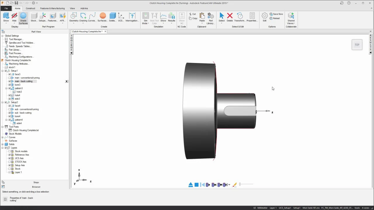 Back Cutting - FeatureCAM 2019 Tutorial | Search | Autodesk Knowledge  Network